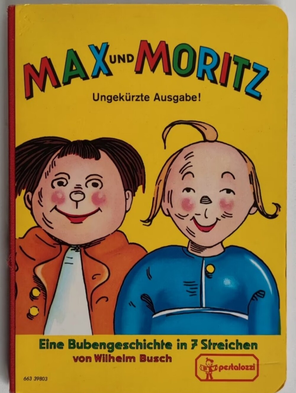 Vintage Max und Moritz by Wilhelm Busch – German Pestalozzi Hardcover Board Book
